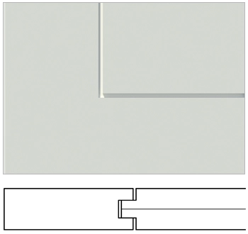 Profile view of A1 (square sticking) with a double flat panel