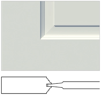 Profile view of Traditional Ogee sticking (OG1) with a raised panel