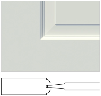 Profile view of Roman Ogee sticking (OG2) with a raised panel