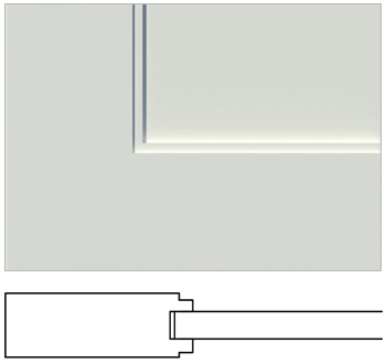 Profile view of Double Step Sticking (DS) with a flat panel