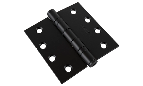 square corner hinge, black, 4"